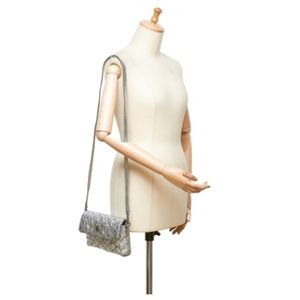 MARC JACOBS Silver Leather Snakeskin WOC Crossbody